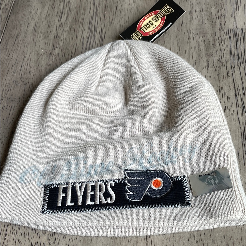 Ol’ Time Hockey Philadelphia Flyers Knit Beanie Hat - Beige